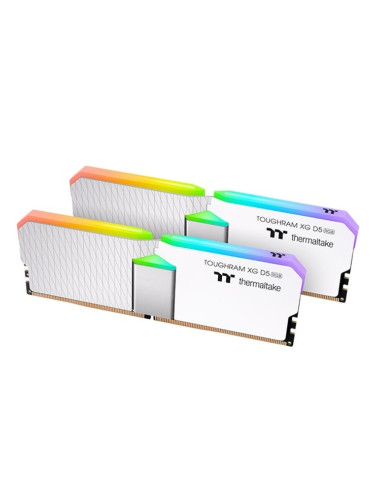 Памет 32GB (2x16GB) DDR5 8000MHz, Thermaltake Toughram XG RGB D5 White, RG34D516GX2-8000C38B, 1.5V
