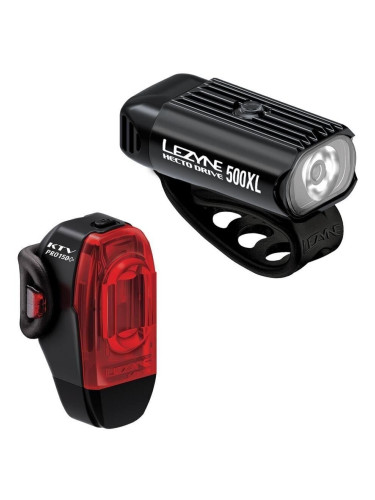 Lezyne Hecto Drive 500XL/KTV Drive Pro+ Pair Black 500 lm-150 lm Заден-Отпред  Велосипедна лампа