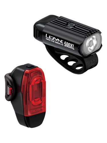 Lezyne Hecto Drive 500XL/KTV Drive+ Pair Black 500 lm-40 lm Заден-Отпред  Велосипедна лампа