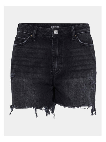 Pieces Дънкови шорти Summer 17146748 Черен Regular Fit
