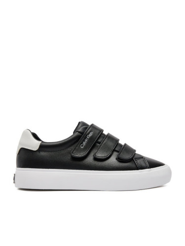 Calvin Klein Сникърси Vulcanized Slip On Velcro Lth HW0HW01909 Черен