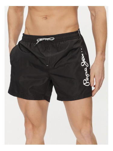 Pepe Jeans Плувни шорти Logo Swimshort PMB10393 Черен Regular Fit