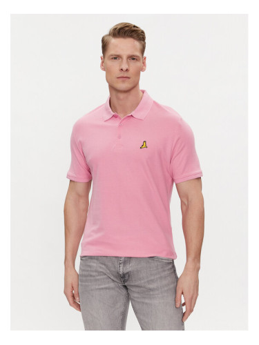 Brave Soul Тениска с яка и копчета MPS-149IMAIB Розов Straight Fit