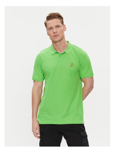 Brave Soul Тениска с яка и копчета MPS-149IMAIB Зелен Straight Fit