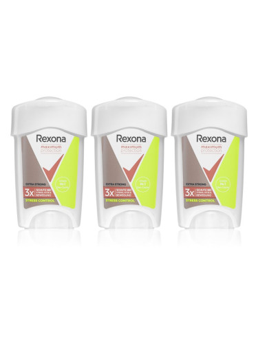 Rexona Maximum Protection Stress Control антиперспирант-крем за намаляване на потенето(изгодна опаковка)