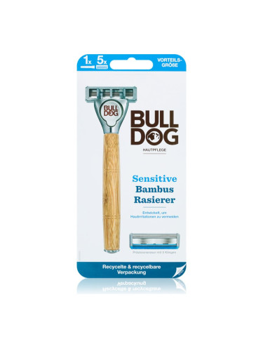 Bulldog Sensitive Bamboo самобръсначка + резервни остриета 1 бр.