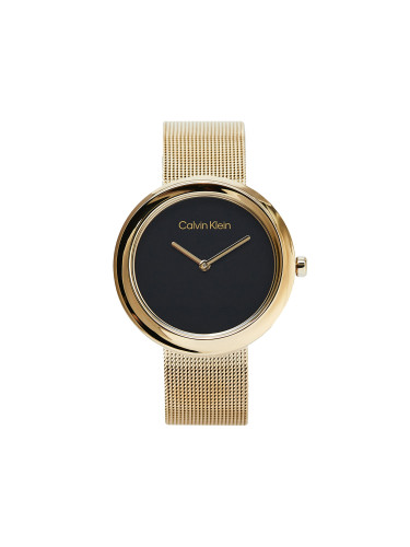 Часовник Calvin Klein Twisted Bezel 25200012 Златист