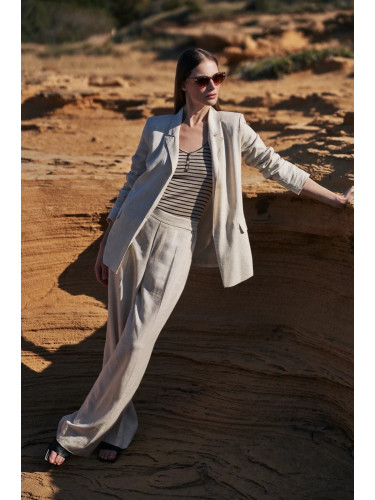 Marisse Women's Trousers L-Sp-4322 L.Beige