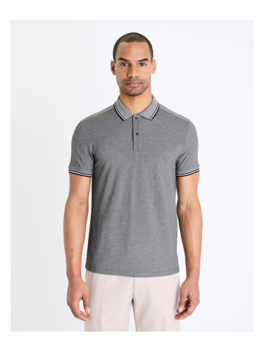 Grey men's polo shirt Celio Genostra