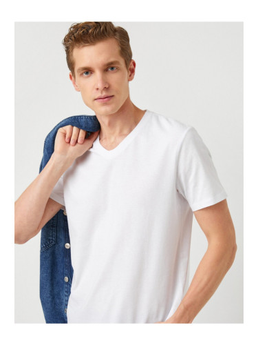 Koton V-Neck Basic T-Shirt