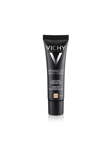 Vichy Dermablend 3D Коригиращ фон дьо тен за мазна кожа, склонна към акне 30 ml - 20 ванилия - Срок на годност: 31.08.2024 г.