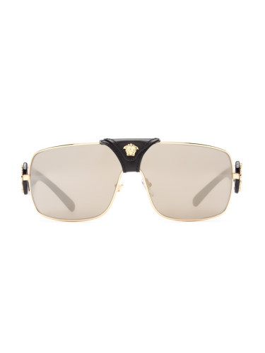 Versace Squared Baroque 0VE 2207Q 1002/5 38 - квадратна слънчеви очила, unisex, златни, огледални