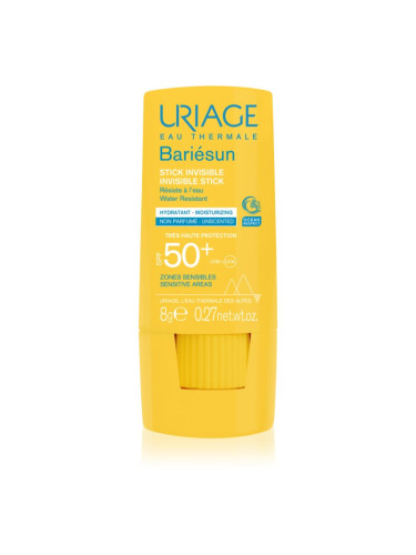 Uriage Bariésun Invisible Stick SPF 50+ защитен стик за чувствителни места SPF 50+ 8 гр.