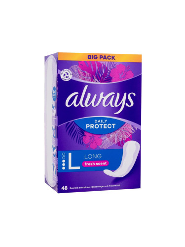 Always Daily Protect Long Fresh Scent Ежедневна дамска превръзка за жени Комплект увредена кутия