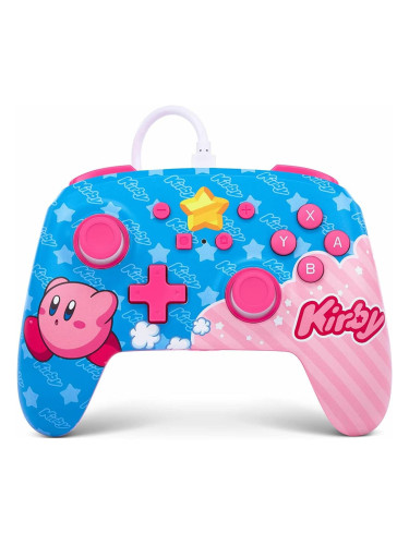 Геймпад PowerA Enhanced Kirby, за Nintendo Switch, розово-син