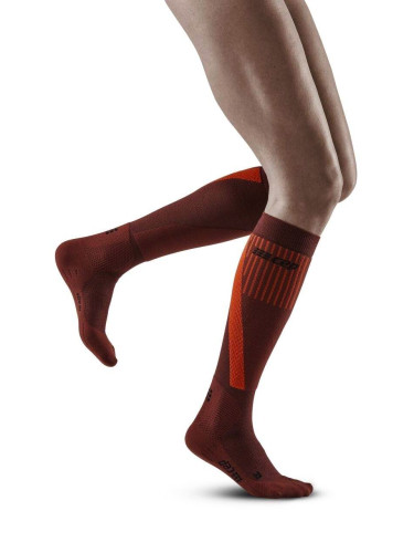 CEP Women's Winter Running Knee-High Socks Dark Orange