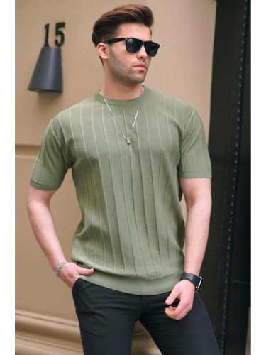 Madmext Men's Mint Green T-Shirt 5684