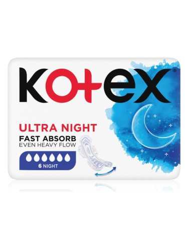 Kotex Ultra Night санитарни кърпи 6 бр.