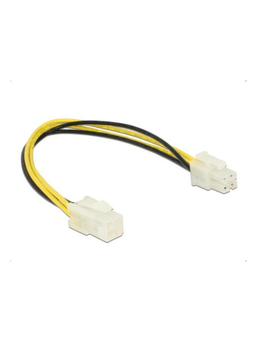 Захранващ кабел DeLock 84954, PCI-E 4pin(ж) към 4pin(м), 0.3m