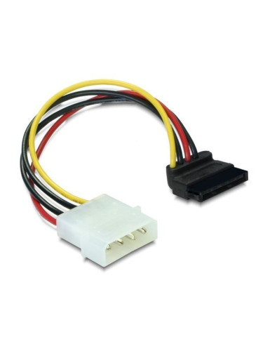 Захранващ кабел DeLock 60101, Molex 4pin(м) към SATA 15pin(м), 0.15m