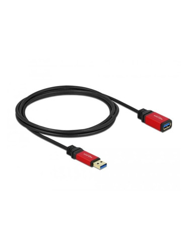 Кабел удължител Delock 82753, от USB-A 3.0(м) към USB-A 3.0(ж), 2m, черен