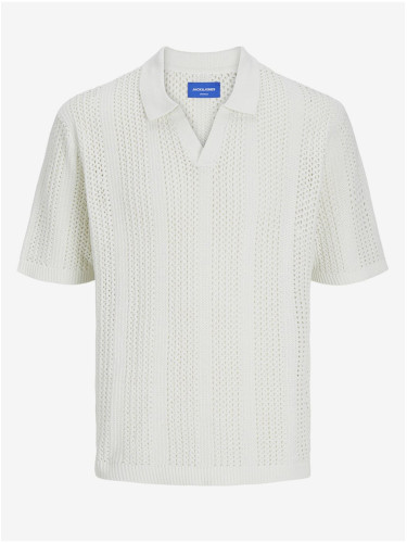 Men's Cream Polo Shirt Jack & Jones Taormina