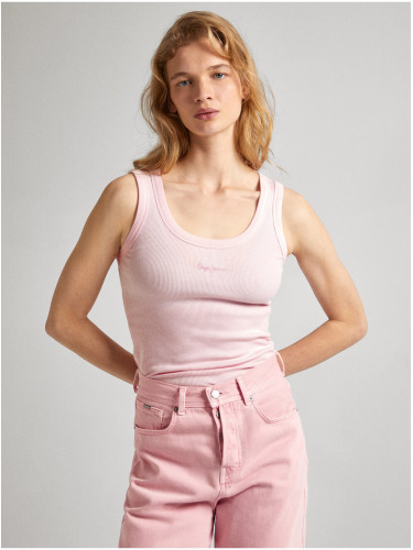 Pepe Jeans Lane Light Pink Women's Tank Top - Women