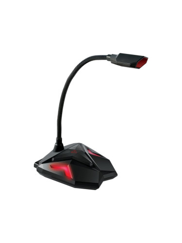 Yenkee - LED Геймърски USB микрофон 5V черен/червен