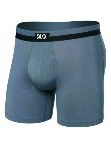 SAXX Sport Mesh Boxer Brief Stone Blue L Фитнес бельо