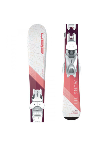 Elan LIL SNOW W QS+EL 4.5 Детски ски за спускане, бяло, размер