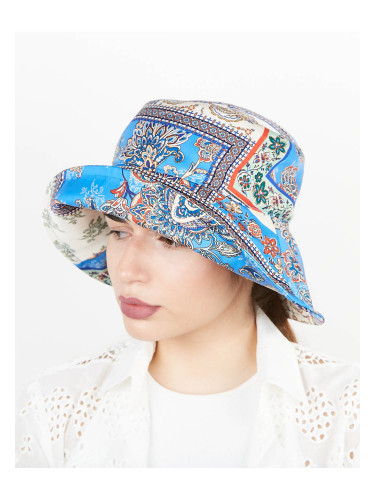 Копринена шапка LOVELY MOMENTS BLUE