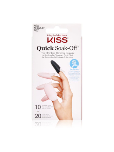 KISS Quick Soak-Off Remover Caps комплект за нокти 30 бр.