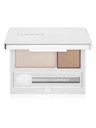 Clinique All About Shadow™ Duo Relaunch дуо сенки за очи цвят Ivory Bisque/Bronze Satin - Shimmer 1,7 гр.