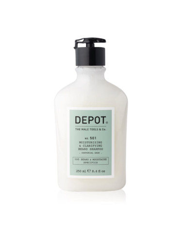 Depot 500 BEARD & MOUSTACHE SPECIFICS NO. 501 MOISTURIZING & CLARIFYING BEARD SHAMPOO хидратиращ шампоан за брадата 250 мл.