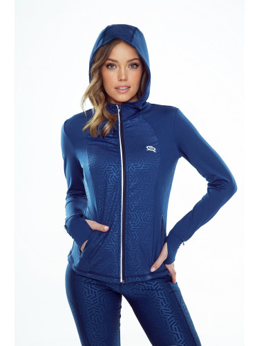 Rough Radical Woman's Sweatshirt Speed X Hoodie Zip Navy Blue