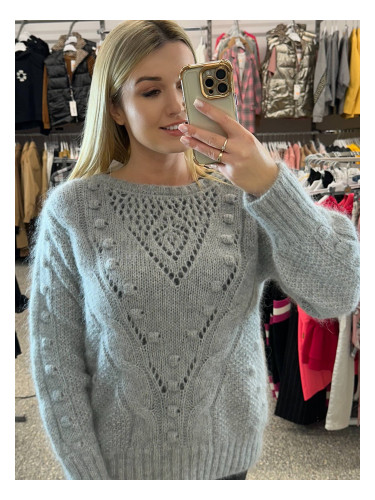 Grey openwork sweater By o la La