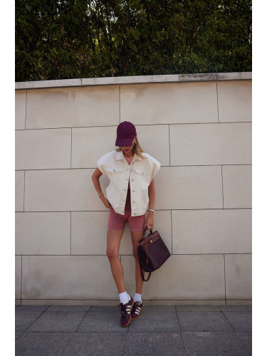 Trendyol Dusty Rose Seamless/Seamless Washed Knitted Sports Shorts/Short