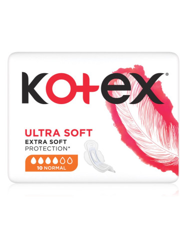 Kotex Ultra Soft Normal санитарни кърпи 10 бр.