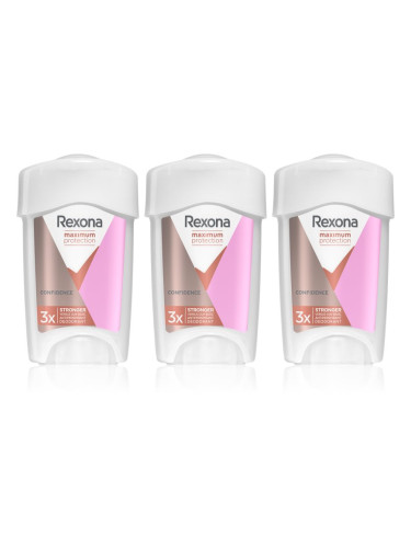 Rexona Maximum Protection Confidence антиперспирант-крем за намаляване на потенето (изгодна опаковка)