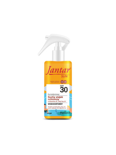 Водоустойчиво слънцезащитно олио за тяло с висока защита SPF 30 Farmona Jantar SUN Amber