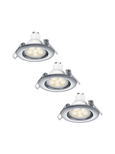 TRIO - К-кт 3бр. LED Димируеми лунички за вграждане LED/5,5W/230V