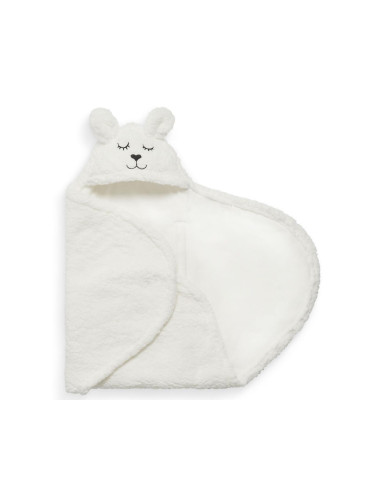 Jollein - Одеяло за повиване fleece Bunny 100x105 см бял