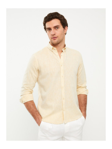 LC Waikiki Slim Fit Long Sleeve Linen Men's Shirt