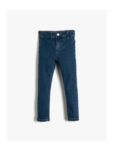 Koton Cotton Jeans. Adjustable Elastic Waist.