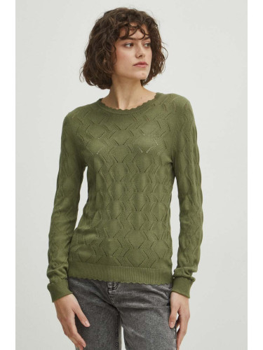 Пуловер Medicine дамски в зелено от лека материя