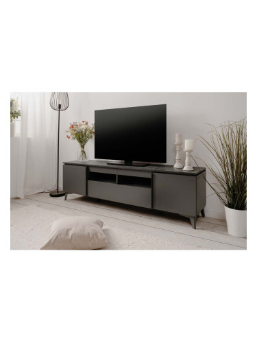 БЕАТРИКС ТВ ШКАФ С 2 ВРАТИ И 1 ЧЕКМЕДЖЕ 177/44/51.5h АНТРАЦИТ