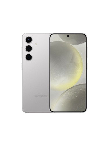 Смартфон Samsung Galaxy S24 (сив), поддържа 2 sim карти, 6.2" (15.75 cm) Dynamic AMOLED 2X 120Hz дисплей, десетядрен Exynos 2400 3.20GHz, 8GB RAM, 256GB Flash памет, 50.0 + 12.0 + 10.0 & 12.0 Mpix камера, Android, 167 g