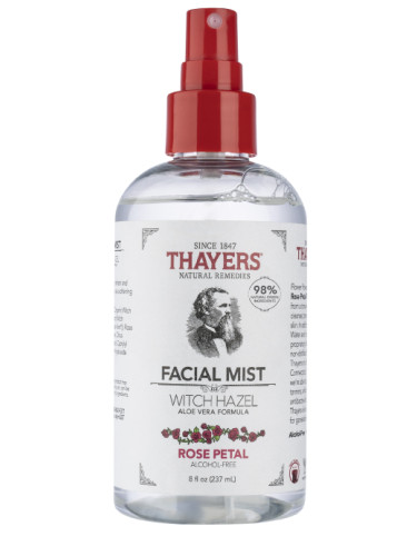 THAYERS Alcohol-Free Witch Hazel Facial Mist Toner With Aloe Vera Formula Rose Petal Спрей за лице  237ml