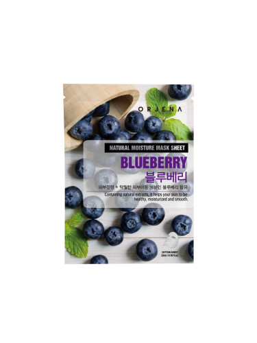 ORJENA Natural Moisture Sheet Mask – Blueberry Маска за лице дамски 23ml