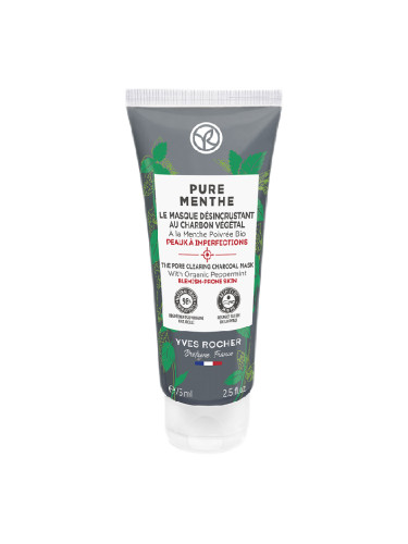 YVES ROCHER Pure Menthe Маска С Въглен Маска за лице дамски 75ml